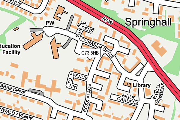 G73 5HB map - OS OpenMap – Local (Ordnance Survey)