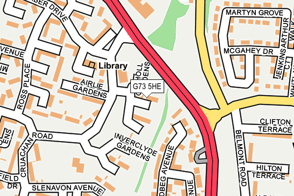 G73 5HE map - OS OpenMap – Local (Ordnance Survey)