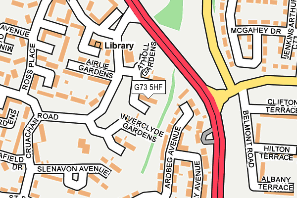 G73 5HF map - OS OpenMap – Local (Ordnance Survey)