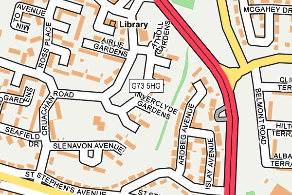 G73 5HG map - OS OpenMap – Local (Ordnance Survey)