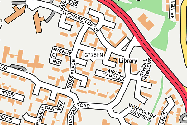 G73 5HN map - OS OpenMap – Local (Ordnance Survey)