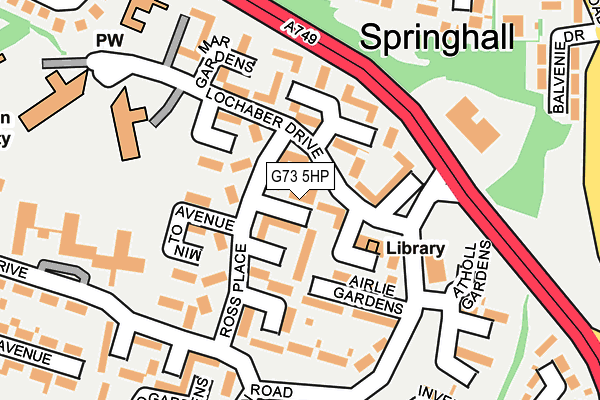 G73 5HP map - OS OpenMap – Local (Ordnance Survey)