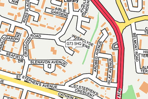 G73 5HQ map - OS OpenMap – Local (Ordnance Survey)
