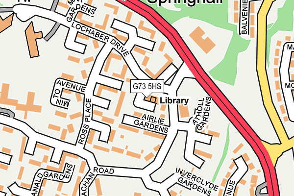 G73 5HS map - OS OpenMap – Local (Ordnance Survey)