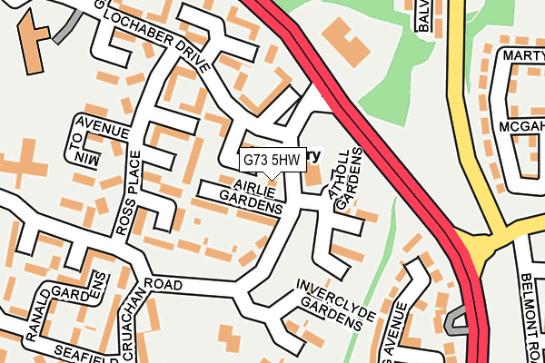 G73 5HW map - OS OpenMap – Local (Ordnance Survey)