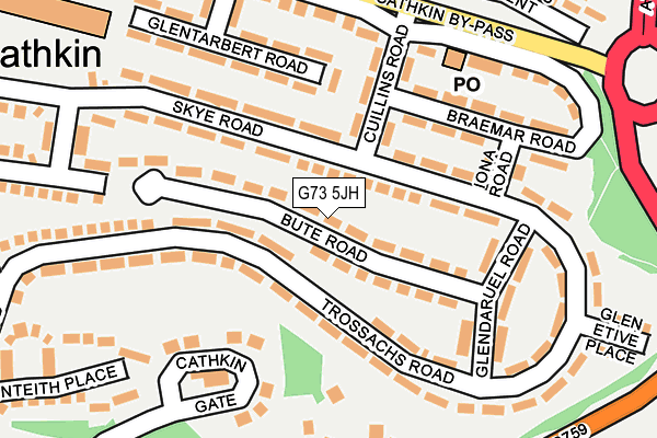 G73 5JH map - OS OpenMap – Local (Ordnance Survey)