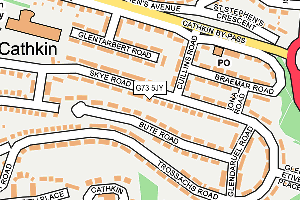 G73 5JY map - OS OpenMap – Local (Ordnance Survey)