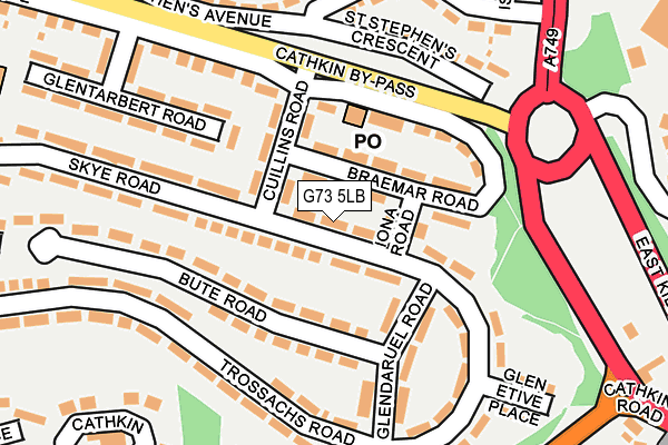 G73 5LB map - OS OpenMap – Local (Ordnance Survey)