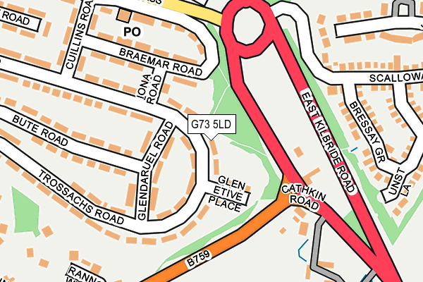 G73 5LD map - OS OpenMap – Local (Ordnance Survey)