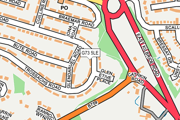 G73 5LE map - OS OpenMap – Local (Ordnance Survey)