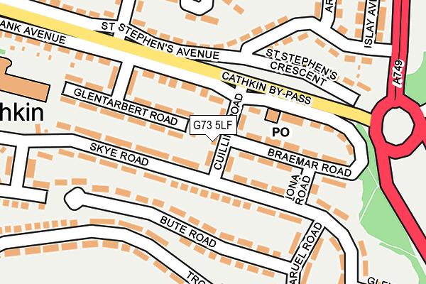 G73 5LF map - OS OpenMap – Local (Ordnance Survey)