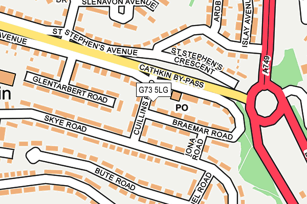 G73 5LG map - OS OpenMap – Local (Ordnance Survey)