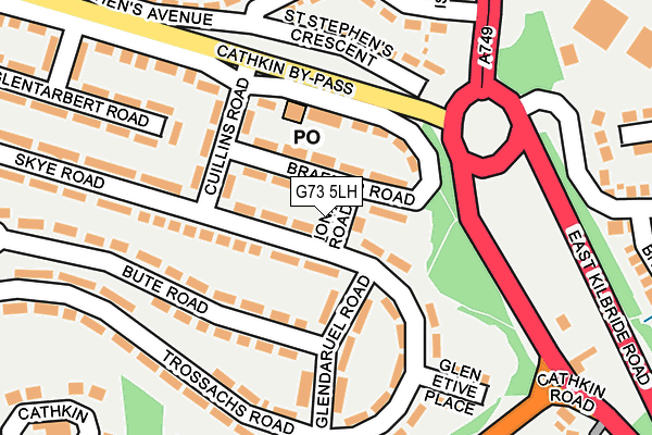 G73 5LH map - OS OpenMap – Local (Ordnance Survey)