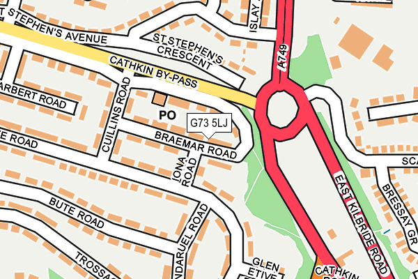 G73 5LJ map - OS OpenMap – Local (Ordnance Survey)