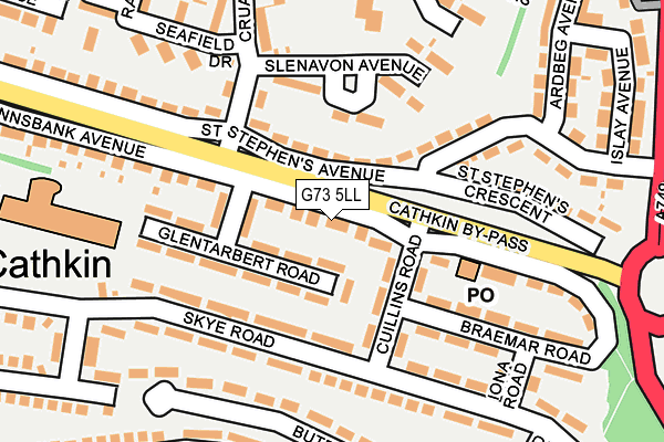 G73 5LL map - OS OpenMap – Local (Ordnance Survey)