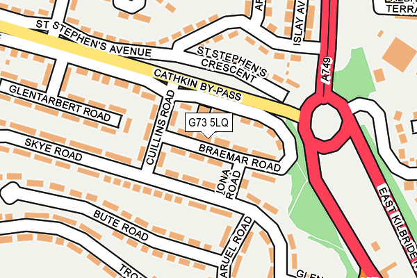 G73 5LQ map - OS OpenMap – Local (Ordnance Survey)