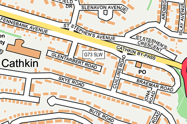G73 5LW map - OS OpenMap – Local (Ordnance Survey)