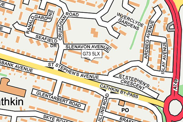 G73 5LX map - OS OpenMap – Local (Ordnance Survey)