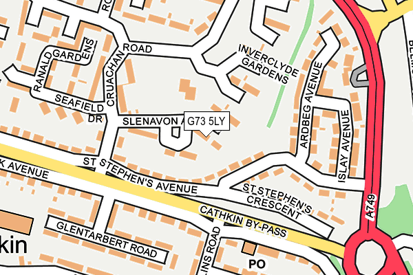 G73 5LY map - OS OpenMap – Local (Ordnance Survey)