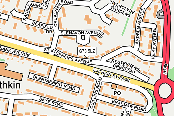 G73 5LZ map - OS OpenMap – Local (Ordnance Survey)
