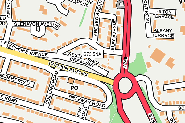 G73 5NA map - OS OpenMap – Local (Ordnance Survey)