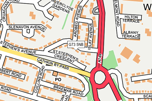 G73 5NB map - OS OpenMap – Local (Ordnance Survey)