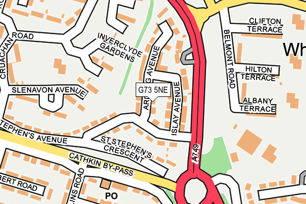 G73 5NE map - OS OpenMap – Local (Ordnance Survey)