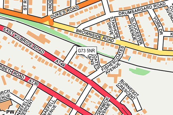 G73 5NR map - OS OpenMap – Local (Ordnance Survey)