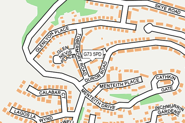G73 5PD map - OS OpenMap – Local (Ordnance Survey)
