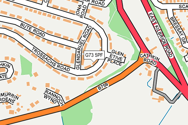 G73 5PF map - OS OpenMap – Local (Ordnance Survey)