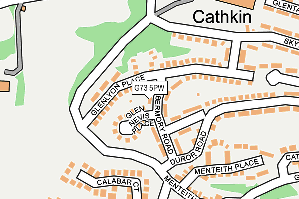 G73 5PW map - OS OpenMap – Local (Ordnance Survey)