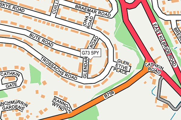 G73 5PY map - OS OpenMap – Local (Ordnance Survey)