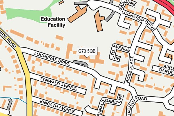 G73 5QB map - OS OpenMap – Local (Ordnance Survey)