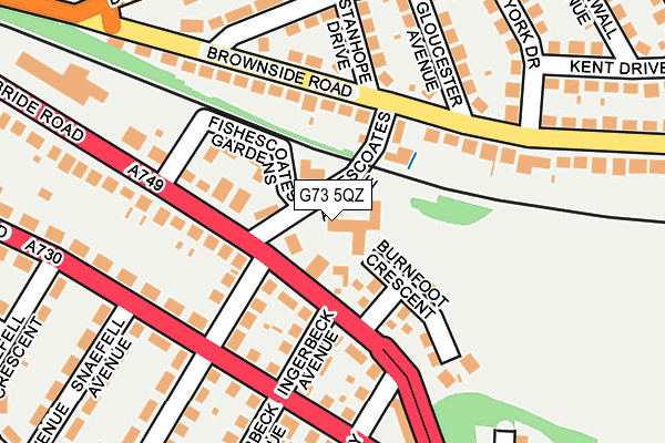 G73 5QZ map - OS OpenMap – Local (Ordnance Survey)