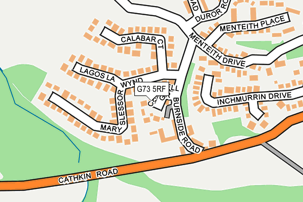G73 5RF map - OS OpenMap – Local (Ordnance Survey)