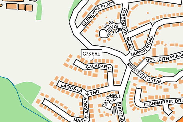 G73 5RL map - OS OpenMap – Local (Ordnance Survey)