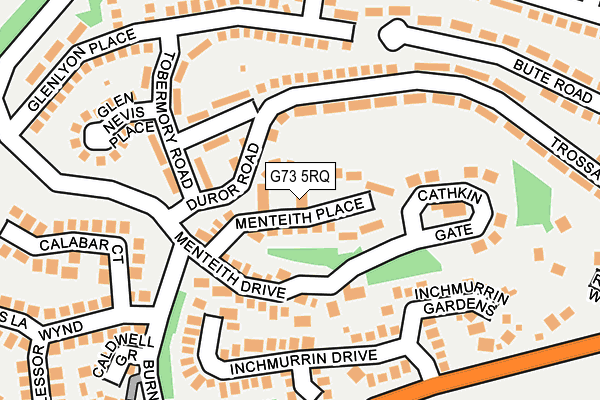 G73 5RQ map - OS OpenMap – Local (Ordnance Survey)