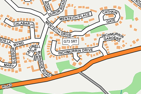 G73 5RT map - OS OpenMap – Local (Ordnance Survey)