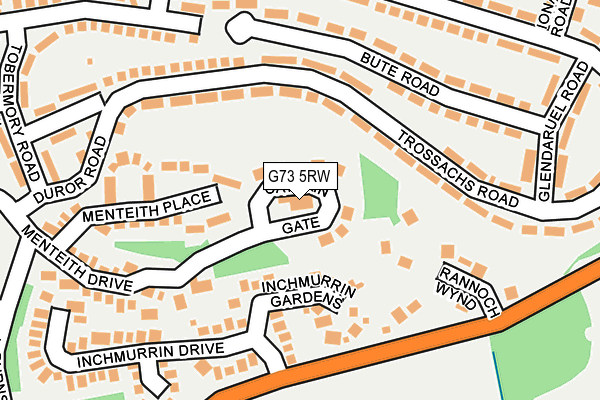 G73 5RW map - OS OpenMap – Local (Ordnance Survey)