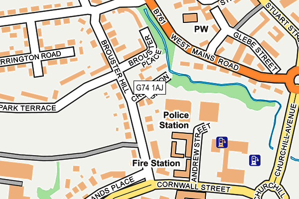 G74 1AJ map - OS OpenMap – Local (Ordnance Survey)