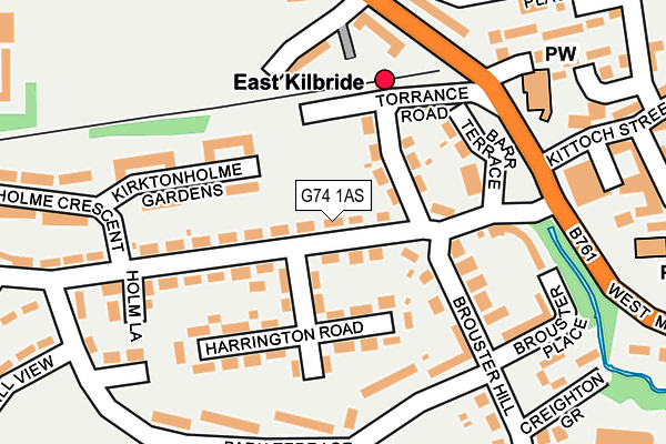 G74 1AS map - OS OpenMap – Local (Ordnance Survey)