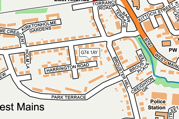 G74 1AY map - OS OpenMap – Local (Ordnance Survey)