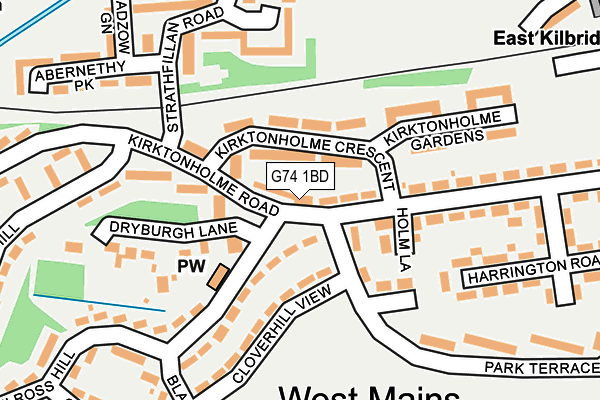 G74 1BD map - OS OpenMap – Local (Ordnance Survey)