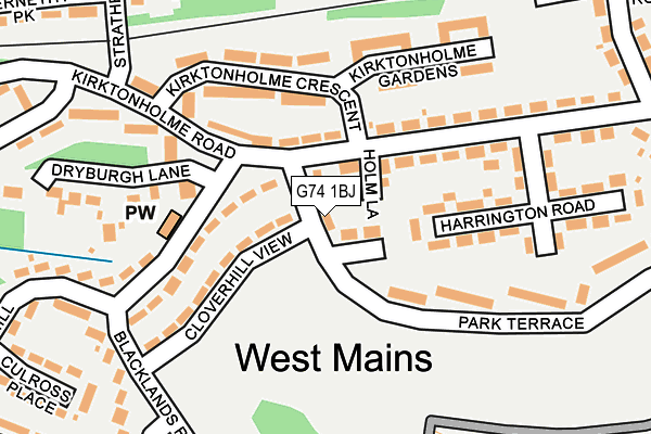 G74 1BJ map - OS OpenMap – Local (Ordnance Survey)