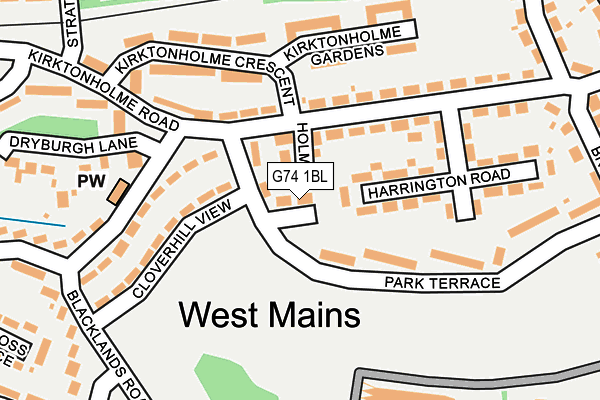 G74 1BL map - OS OpenMap – Local (Ordnance Survey)