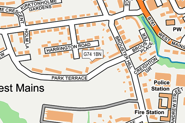 G74 1BN map - OS OpenMap – Local (Ordnance Survey)