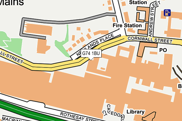 G74 1BU map - OS OpenMap – Local (Ordnance Survey)