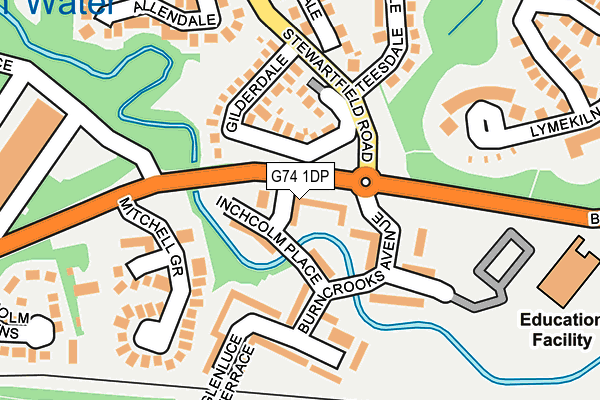 G74 1DP map - OS OpenMap – Local (Ordnance Survey)