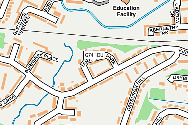 G74 1DU map - OS OpenMap – Local (Ordnance Survey)