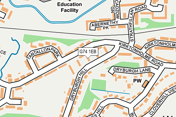 G74 1EB map - OS OpenMap – Local (Ordnance Survey)